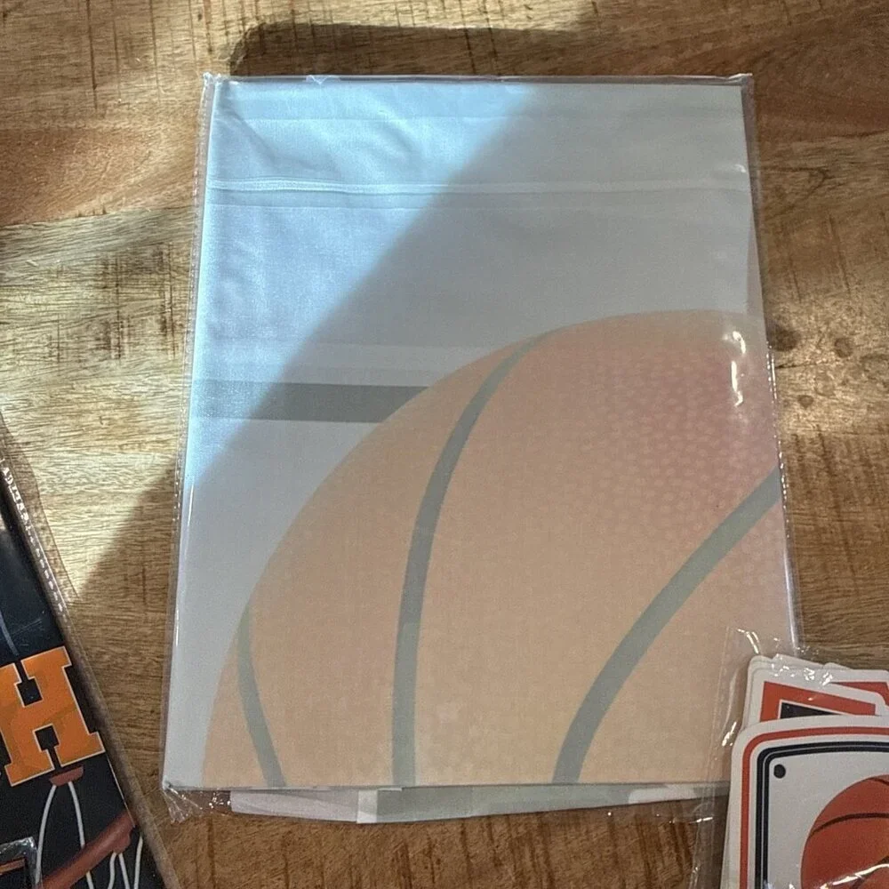 Basketball Theme Birthday Banner party decorations Poster Cake Toppers Table